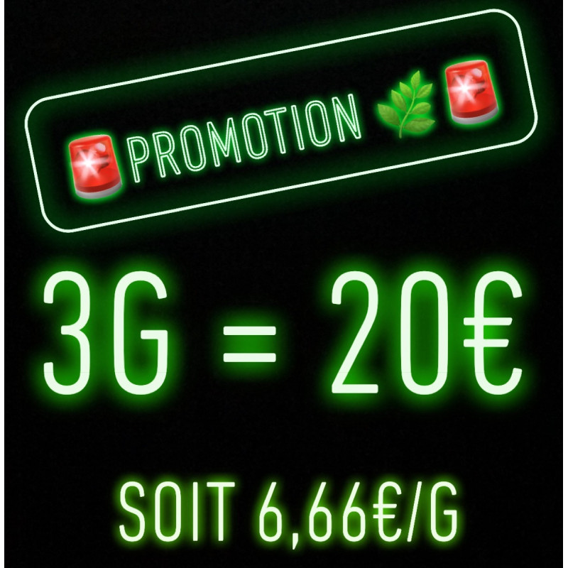 PROMOTION SACHET DE 3G - FLEURS DE CBD