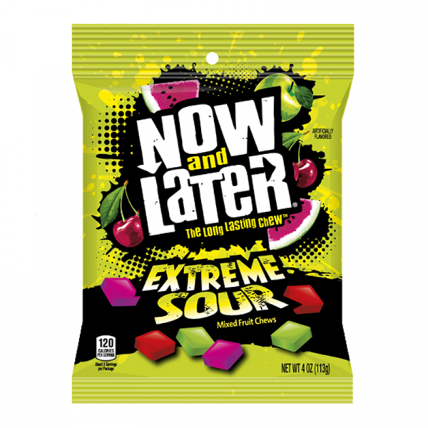 NOW & LATER EXTREME MIXED SOUR FRUIT CHEWS